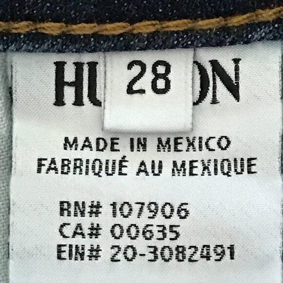 Hudson Bacara Crop Straight Cuffed Jeans Women 28 Blue Mid Rise Distressed 16282 - Picture 12 of 15